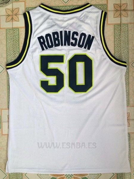Camiseta Navy David Robinson #50 Blanco